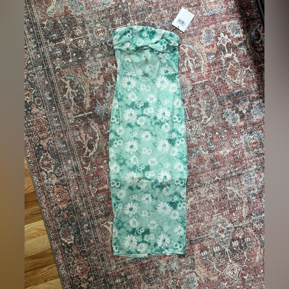 NWT Hello Molly Mint Green Floral Dress